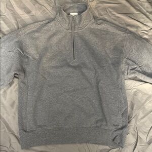 TNA Heather Gray Zip-Up Sweater